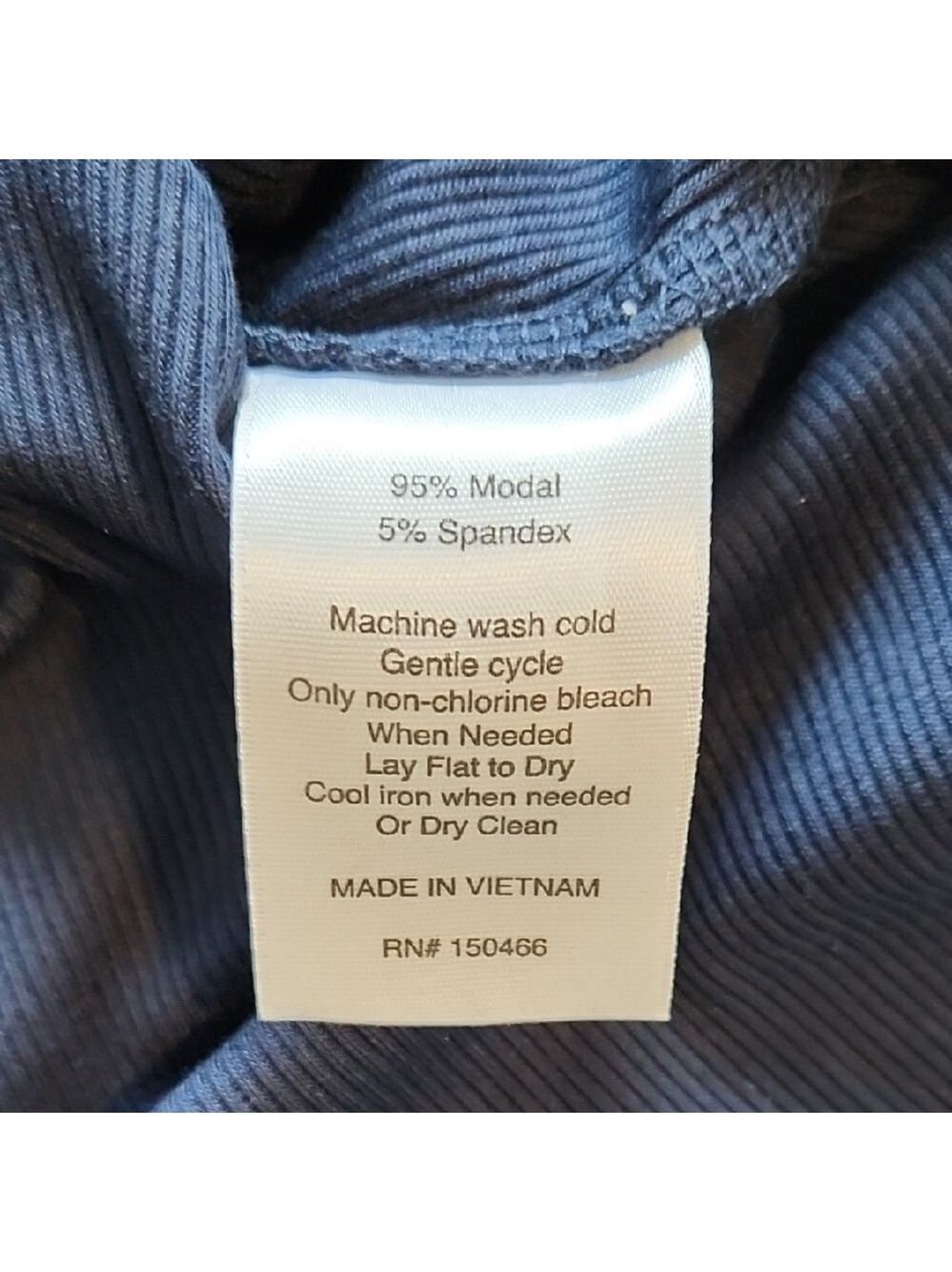 Sleeveless Navy Mock Tank Top - Picture 5 of 8